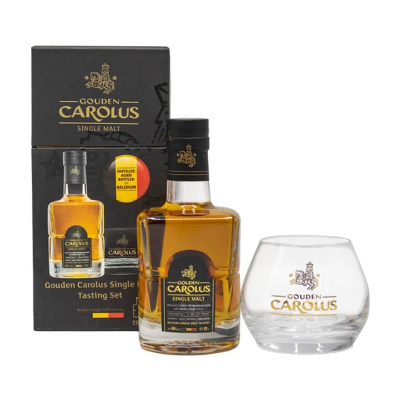 Gouden Carolus Single Malt Tasting Set 20cl + Glas 20cl
