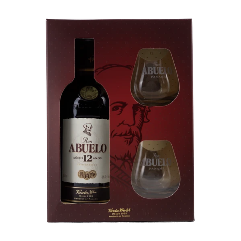 Ron Abuelo Abuelo 12 Anos 40% + Gift Pack 2 Glazen 70cl