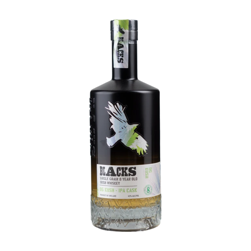Blacks 8 Y/O Single Grain Og Kush, Cannabis Terpene Infused IPA Cask Finish 43% 70cl
