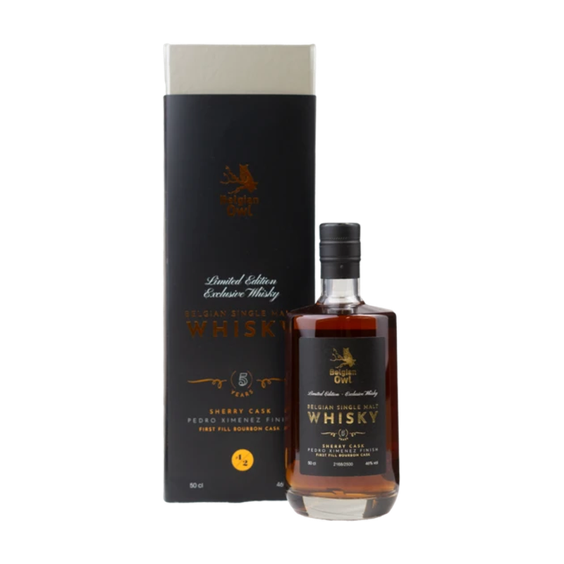 Belgian Owl 5Y PX Finish + GBX 46% 50cl