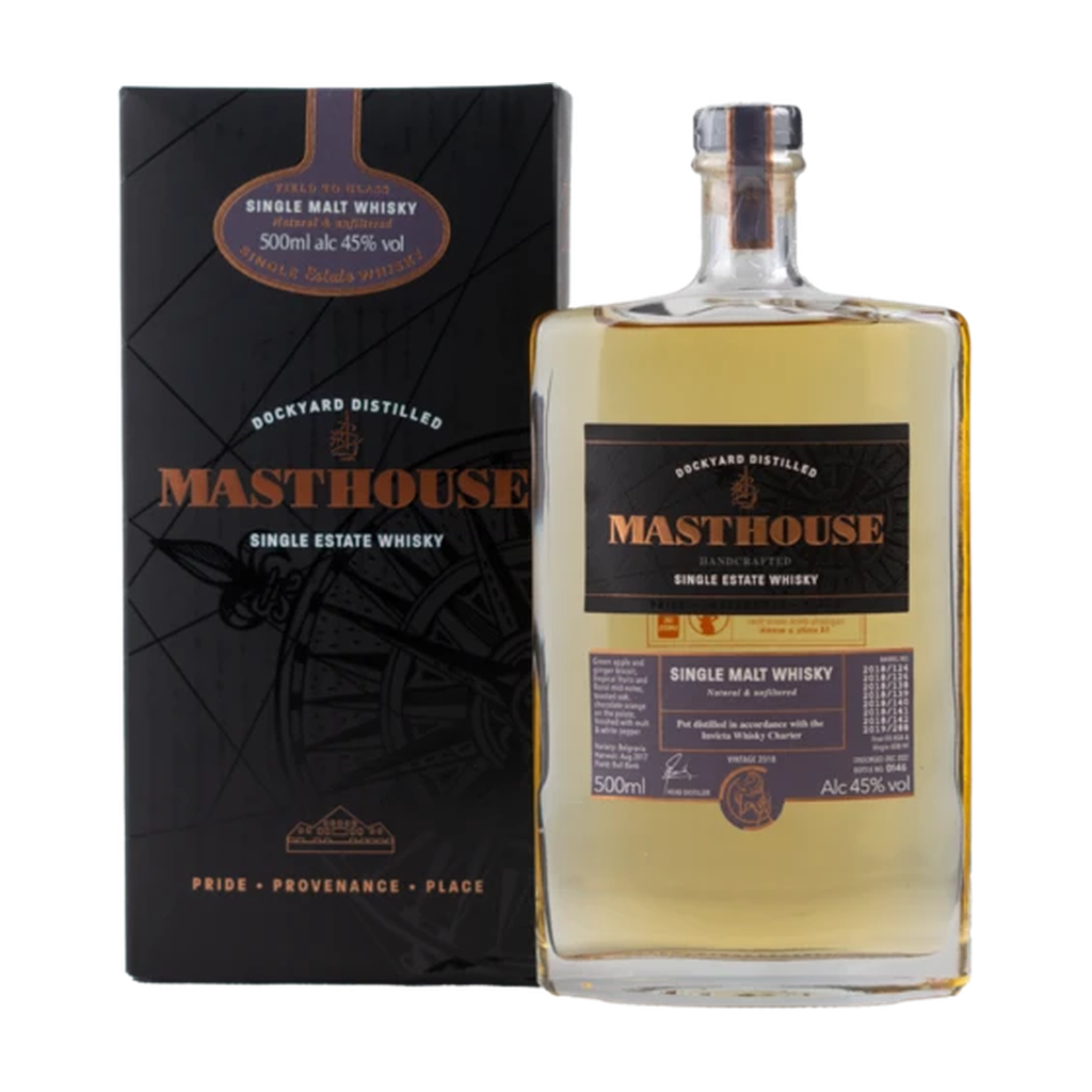 Copper Rivet Distillery Masthouse Single Malt Whisky (Double Pot Distilled) 50cl 45% + GBX 50cl