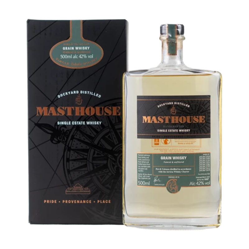 Copper Rivet Distillery Masthouse Single Grain Whisky (Pot &amp; Hybrid Column Distilled) 50cl 42% Single Estate English Whisky 50cl