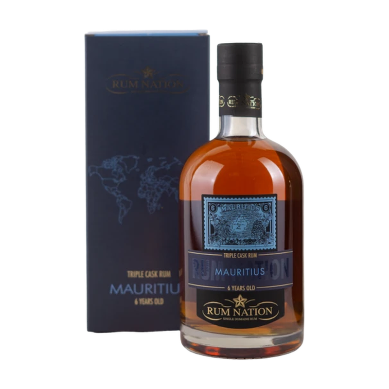 Rum Nation Mauritius Triple Cask 6YO 43% + GBX 70cl