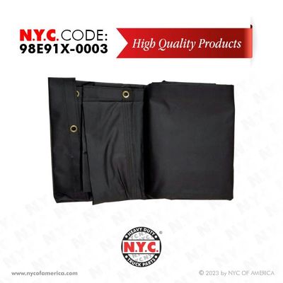 TARP MESH, 7FT X 18FT, BLACK VINYL MATIERIAL MESH