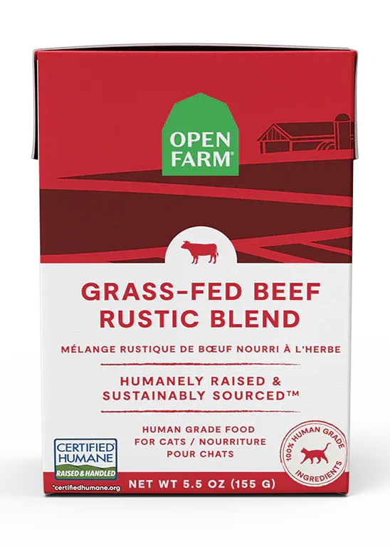 OPEN FARM GRASS-FED BEEF RUSTIC BLEND WET CAT FOOD 5.5OZ