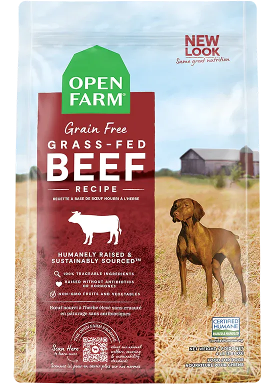OPEN FARM GRASS-FED BEEF GRAIN-FREE DRY DOG FOOD 4LBS