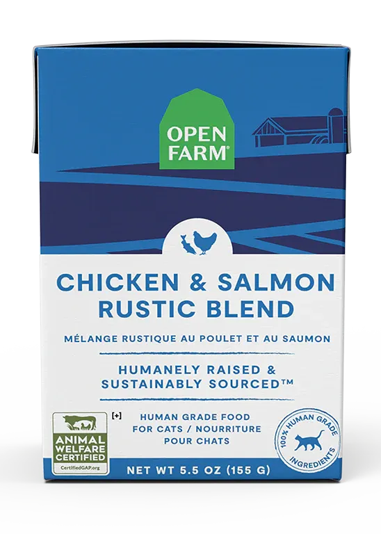 OPEN FARM CHICKEN &amp; SALMON RUSTIC BLEND WET CAT FOOD 5.5OZ