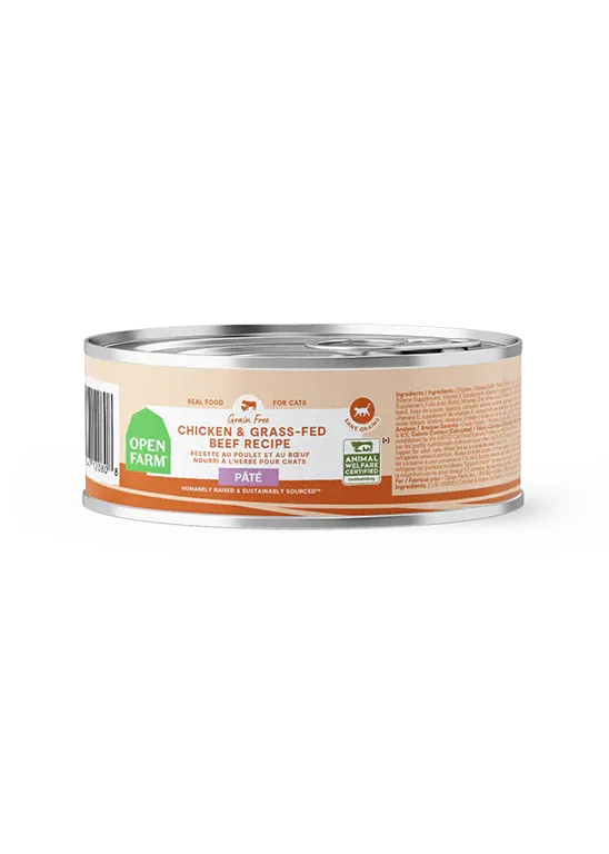 OPEN FARM CHICKEN &amp; GRASS-FED BEEF PATE FOR CATS CASE/5.3OZ