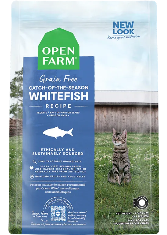 OPEN FARM CATCH-OF-THE-SEASON WHITEFISH DRY CAT FOOD 8LBS