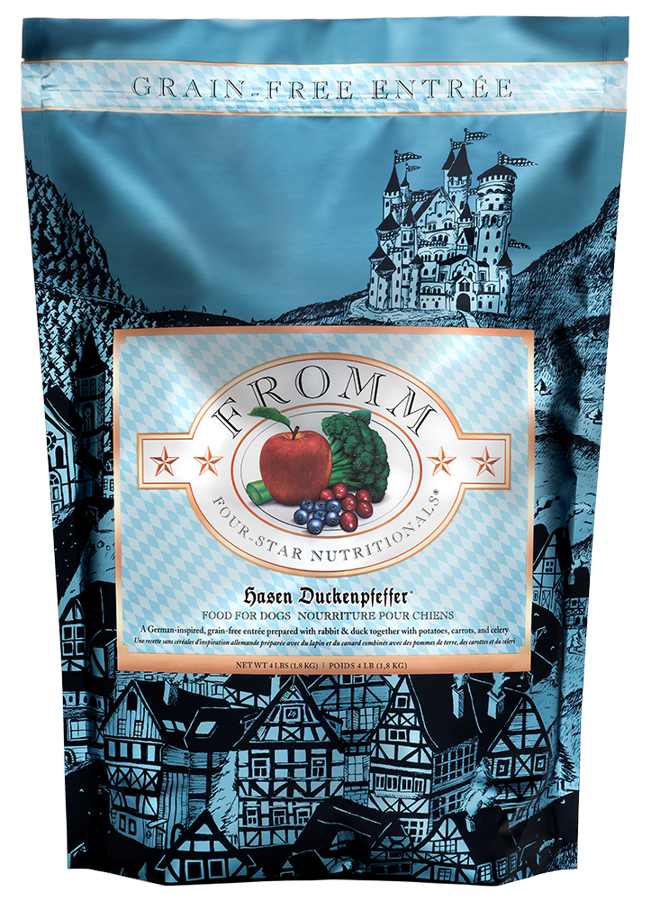 FROMM FOUR STAR HASEN DUCKENPFEFFER DOG FOOD 26LBS