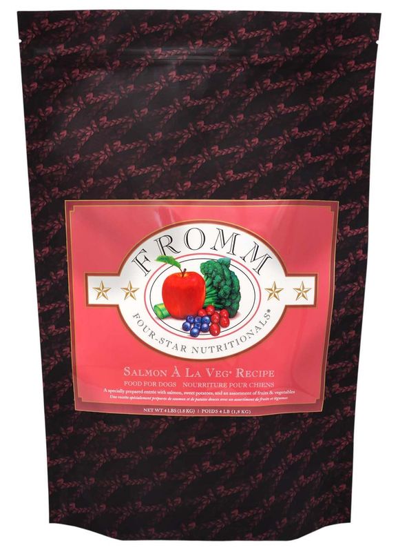 FROMM FOUR STAR SALMON A LA VEG DOG FOOD 4LBS 