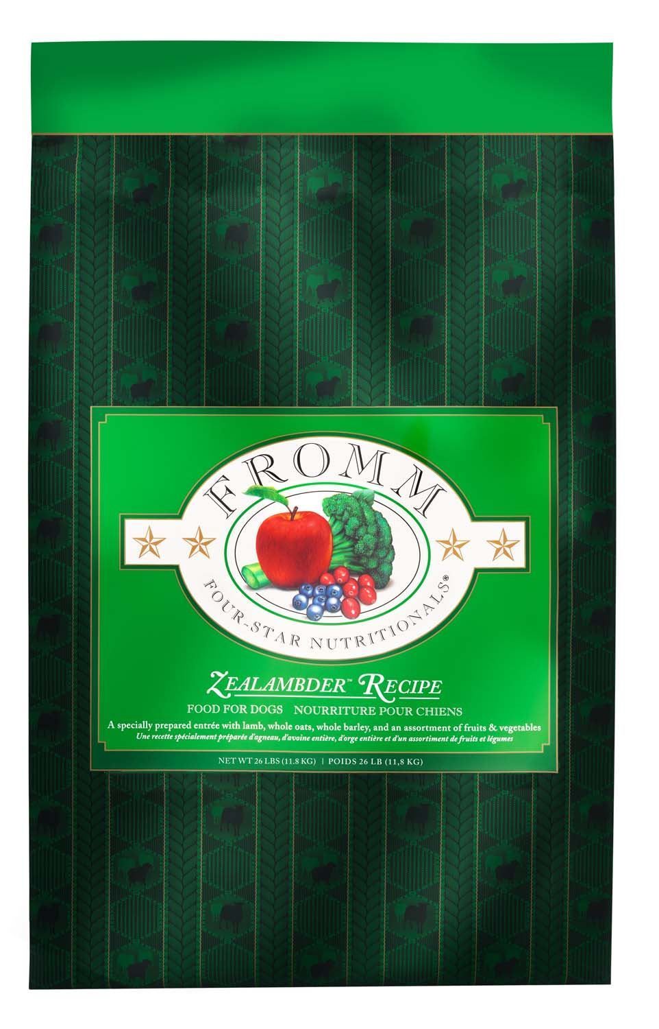 FROMM FOUR STAR  ZEALAMBDER  RECIPE DOG FOOD 12LBS 