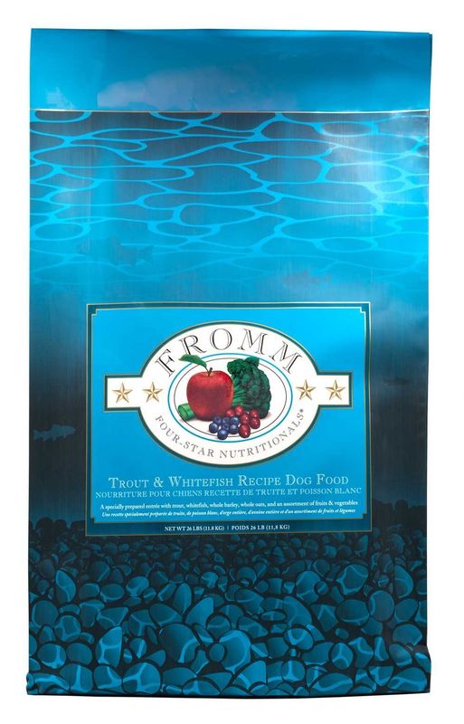 FROMM FOUR STAR TROUT &amp; WHITEFISH RECIPE DOG FOOD 26LBS
