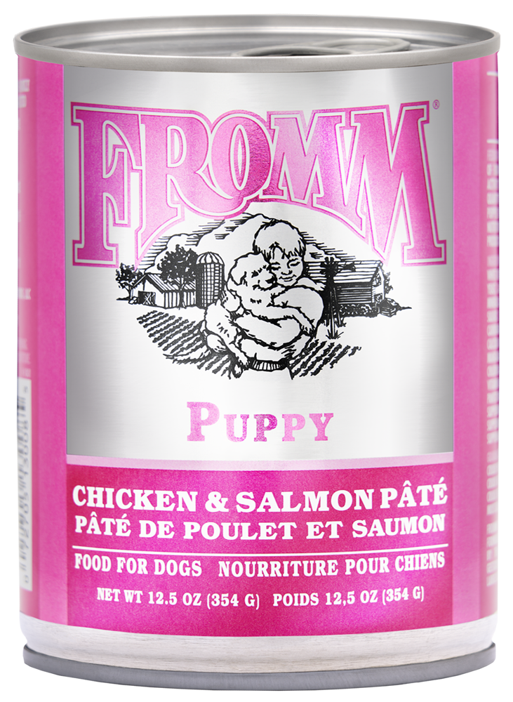 FROMM CLASSIC PUPPY CHICKEN &amp; SALMON PATE DOG FOOD CASE OF 12/12.5OZ