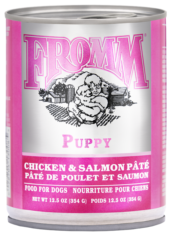 FROMM CLASSIC PUPPY CHICKEN &amp; SALMON PATE DOG FOOD CASE OF 12/12.5OZ