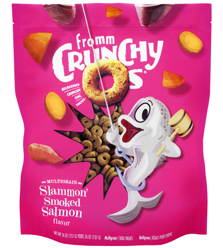 FROMM CRUNCHY OS SLAMMON SMOKED SALMON FLAVOR DOG TREAT 26OZ