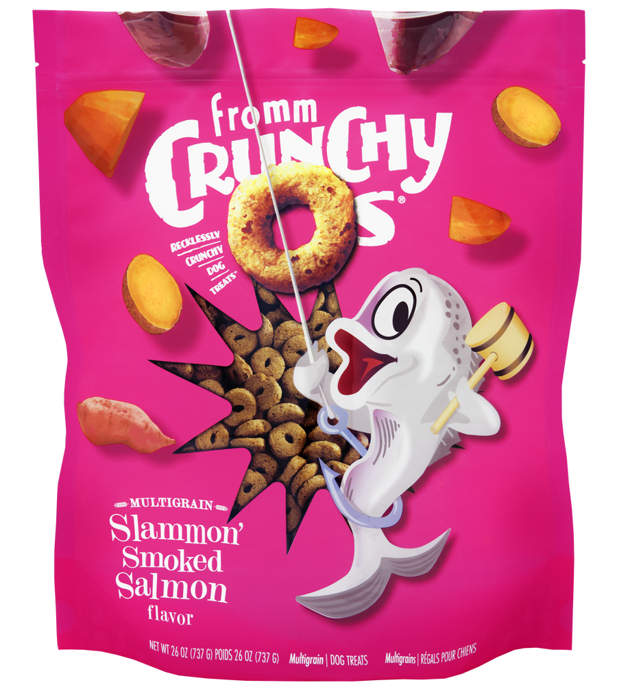 FROMM CRUNCHY OS SLAMMON SMOKED SALMON FLAVOR DOG TREATS 6OZ