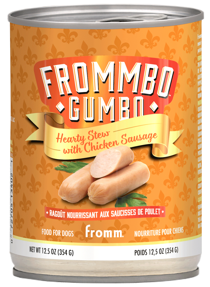 FROMM FROMMBO GUMBO HEARTY STEW WITH CHICKEN SAUSAGE FOOD FOR DOGS CASE OF 12/12.5OZ