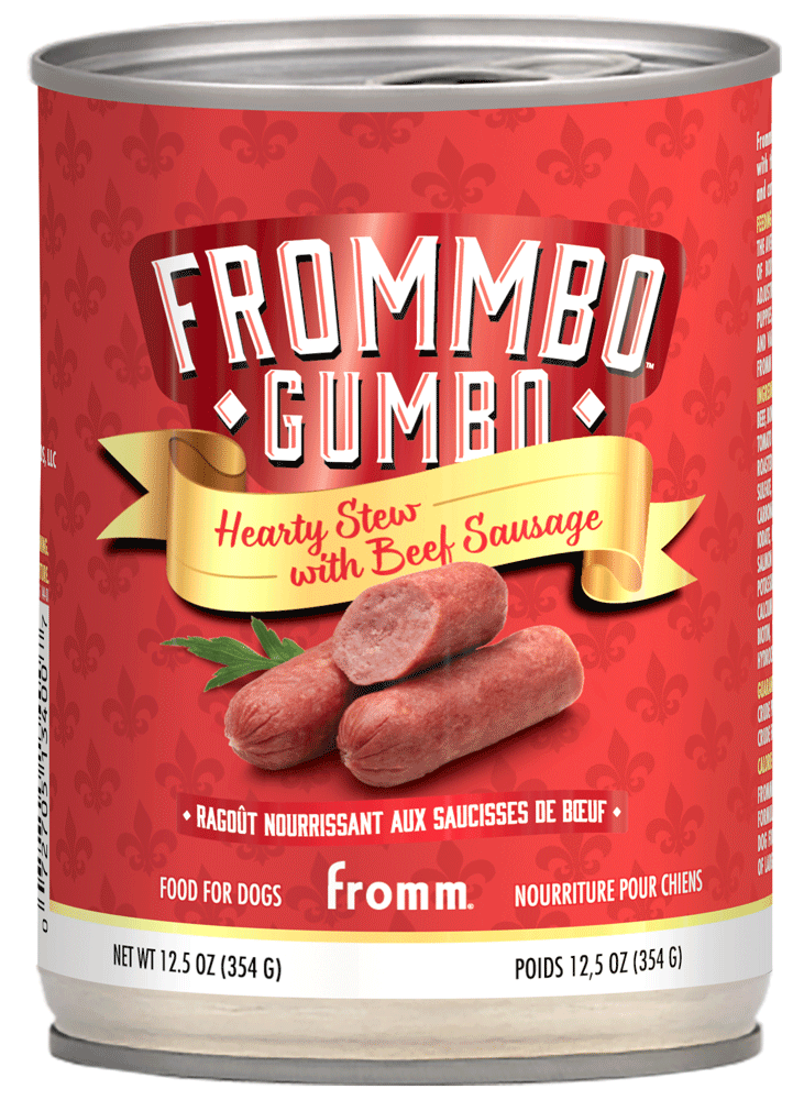 FROMM FROMMBO GUMBO HEARTY STEW WITH BEEF SAUSAGE FOOD FOR DOGS CASE OF 12/12.5 OZ