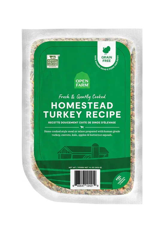 OPEN FARM HOMESTEAD TURKEY GENTLY COOKED RECIPE DOG FOOD 16OZ