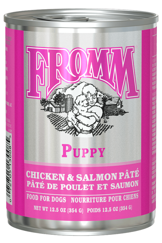 FROMM CLASSIC PUPPY CHICKEN &amp; SALMON PATE DOG FOOD 12.5OZ