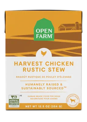 OPEN FARM HARVEST CHICKEN RUSTIC STEW WET DOG FOOD 12.5OZ