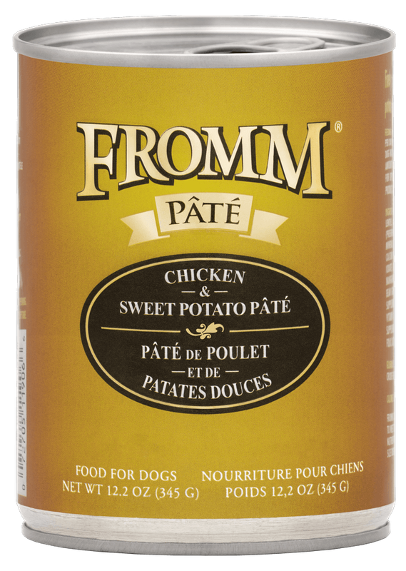 FROMM GOLD CHICKEN &amp; SWEET POTATO PATE DOG FOOD CASE OF 12/ 12.2 OZ