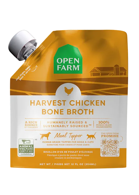 OPEN FARM HARVEST CHICKEN BONE BROTH FOR DOGS 12OZ