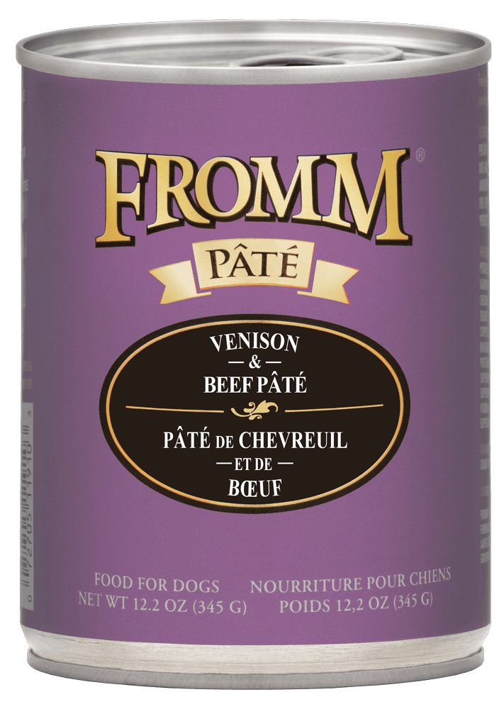 FROMM GOLD VENISON &amp; BEEF PATE DOG FOOD CASE OF 12 / 12.2OZ