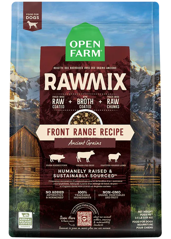 OPEN FARM FRONT RANGE ANCIENT GRAINS RAWMIX FOR DOGS 20LBS