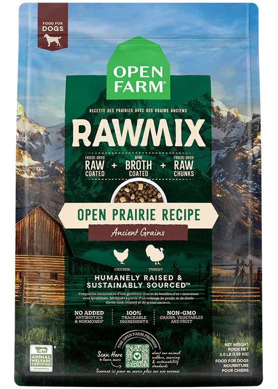 OPEN FARM OPEN PRAIRIE GRAIN FREE RAWMIX FOR DOGS 3.5LBS