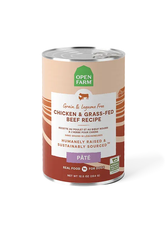 OPEN FARM CHICKEN &amp; GRASS-FED BEEF PATE FOR DOGS 12.5OZ
