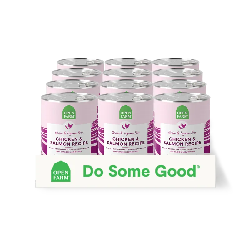 OPEN FARM CHICKEN &amp; SALMON PATE FOR DOGS CASE/12.5OZ
