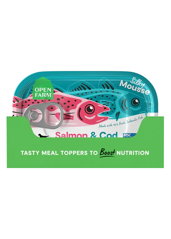 OPEN FARM SALMON &amp; COD TOPPER FOR DOGS CASE/ 4.59OZ
