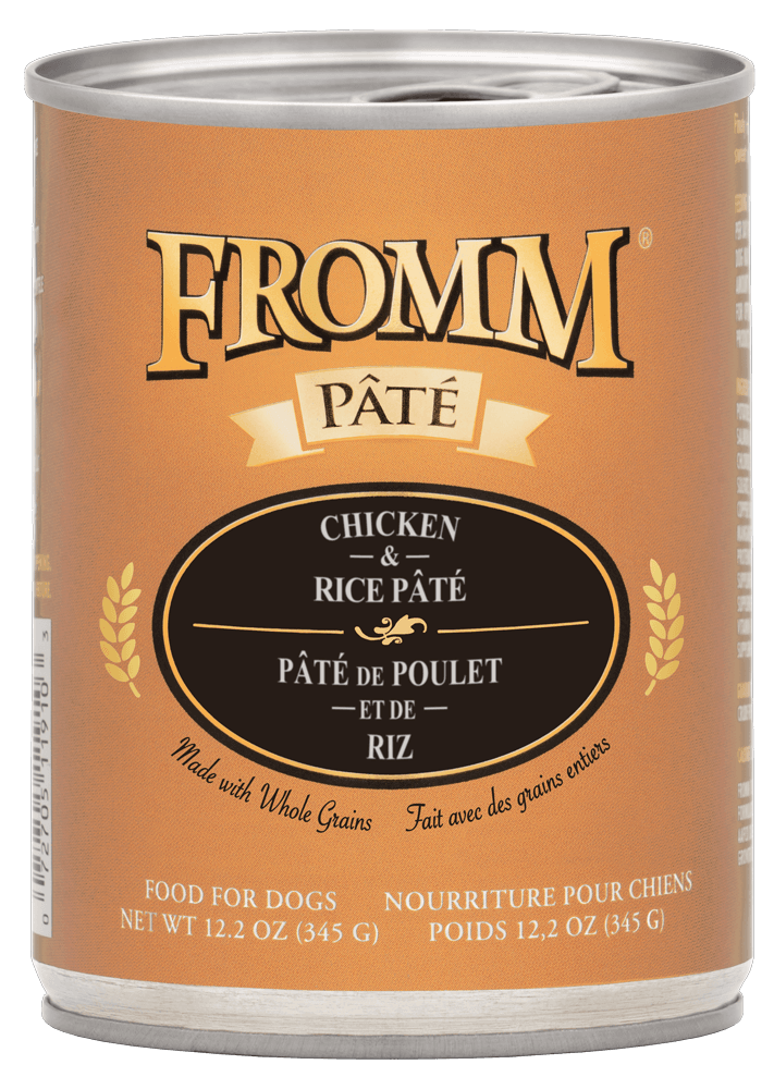FROMM GOLD CHICKEN &amp; RICE PATE DOG FOOD 12.2OZ