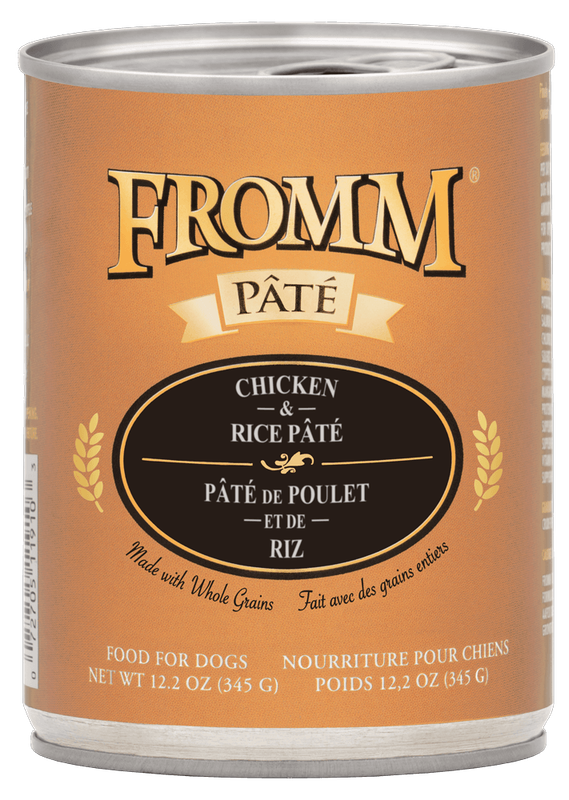FROMM GOLD CHICKEN &amp; RICE PATE DOG FOOD 12.2OZ