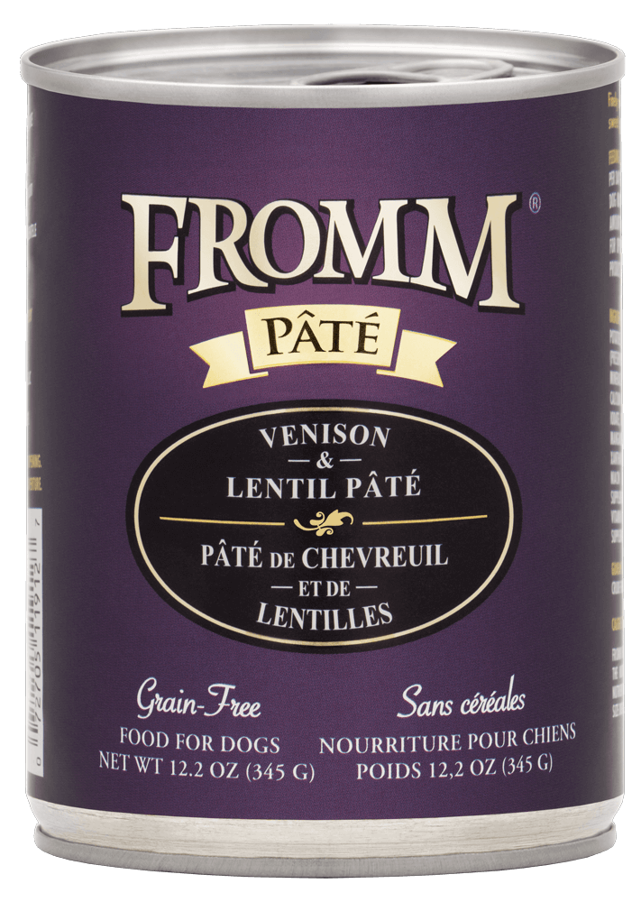 FROMM GOLD VENISON &amp; LENTIL PATE DOG FOOD CASE OF 12/ 12.2OZ