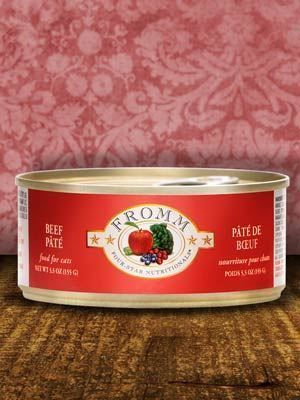 FROMM FOUR STAR BEEF PATE CAT FOOD 5.5OZ