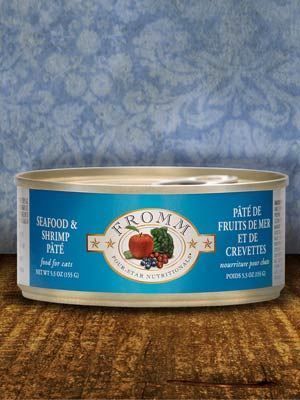 FROMM FOUR STAR SEAFOOD &amp; SHRIMP PATE CAT FOOD 5.5OZ
