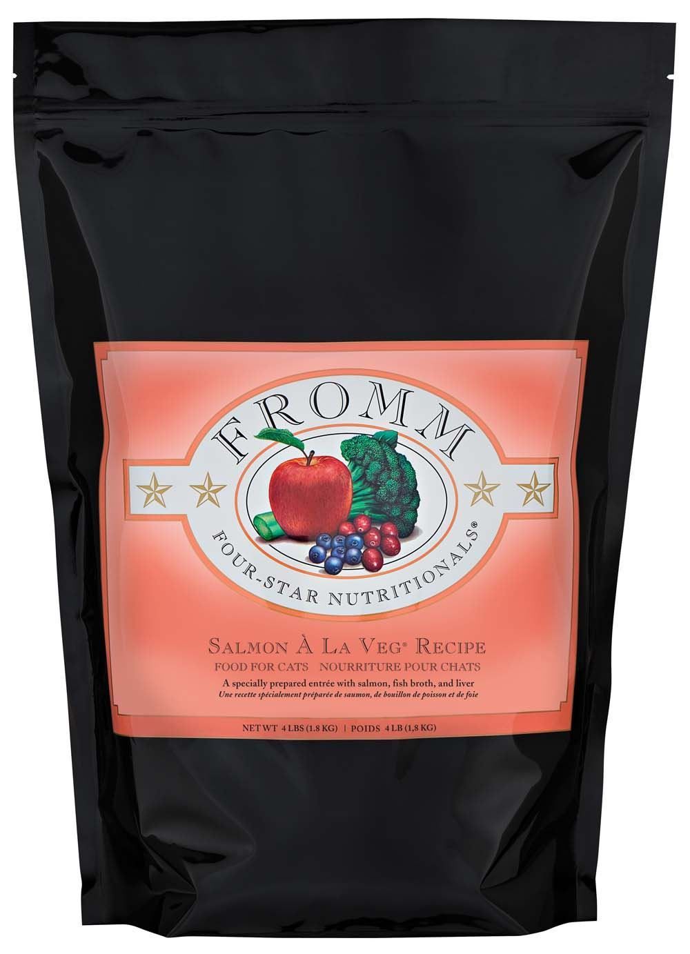 FROMM FOUR STAR SALMON A LA VEG CAT FOOD 4LBS