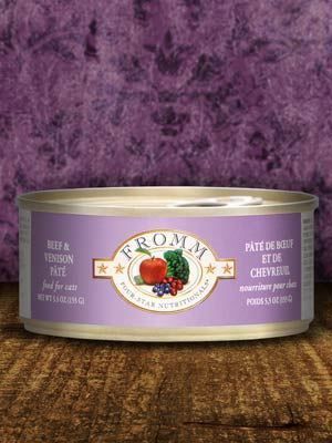 FROMM FOUR STAR BEEF &amp; VENISON PATE CAT FOOD 5.5OZ