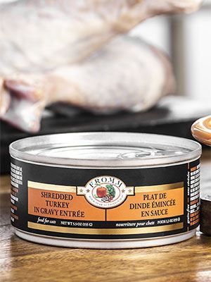 FROMM FOUR STAR SHREDDED TURKEY IN GRAVY ENTREE FOOD FOR CATS 5.5OZ