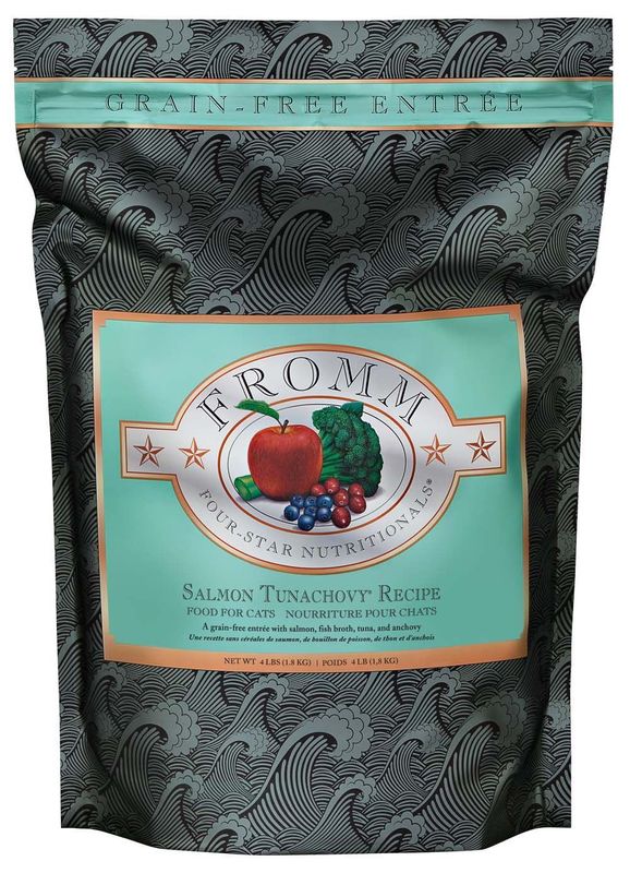 FROMM FOUR STAR SALMON TUNACHOVY RECIPE CAT FOOD 4LBS
