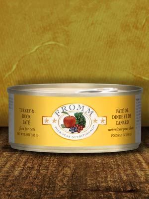 FROMM FOUR STAR TURKEY &amp; DUCK PATE CAT FOOD CASE OF 12/ 5.5OZ