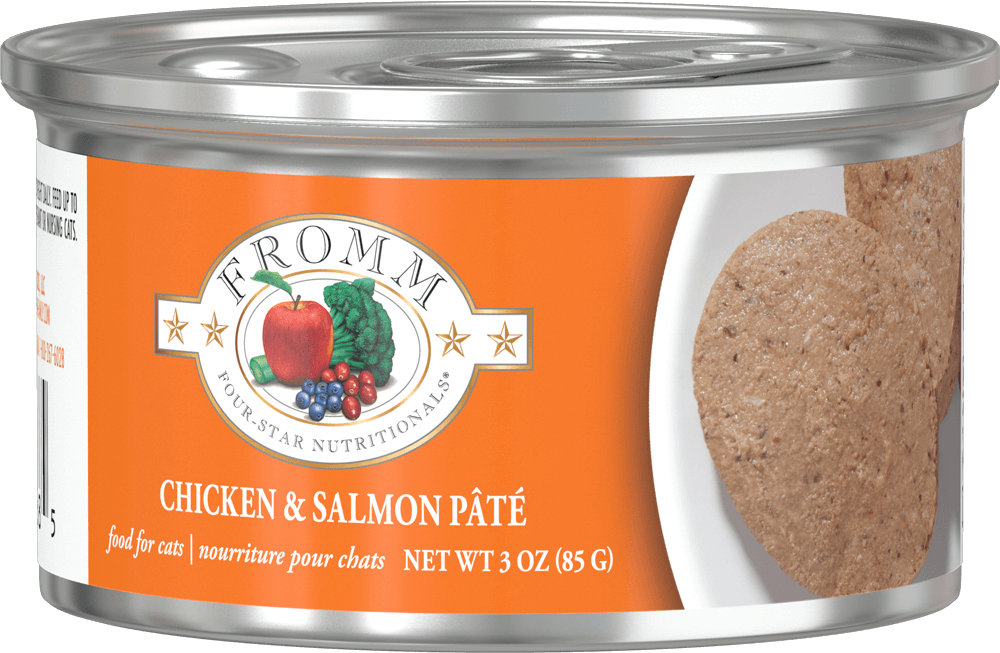 *FROMM FOUR STAR CHICKEN &amp; SALMON PATE FOOD FOR CATS 3OZ