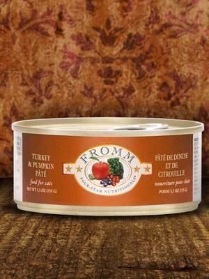 FROMM FOUR STAR TURKEY &amp; PUMPKIN PATE CAT FOOD 5.5OZ