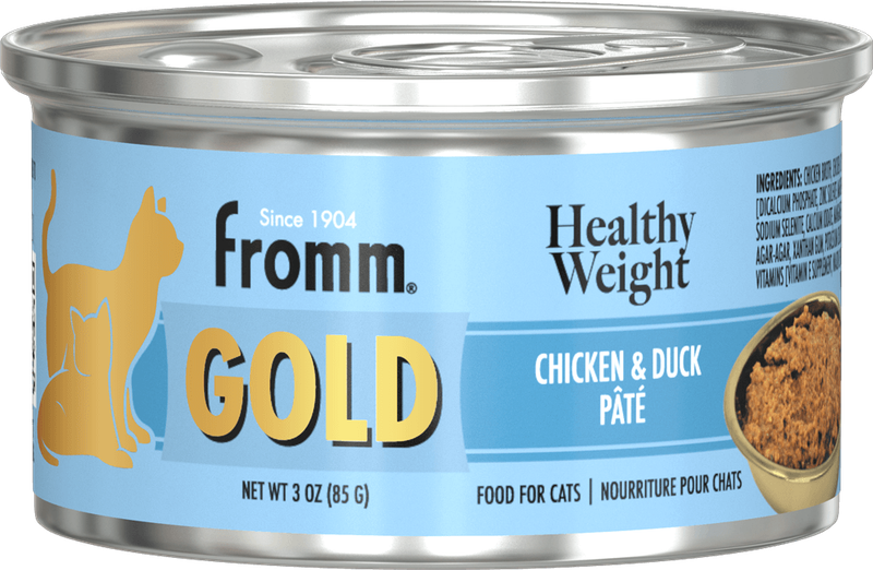 FROMM GOLD HEALTHY WEIGHT CHICKEN AND DUCK PATE CAT FOOD 3OZ