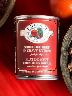 FROMM FOUR STAR SHREDDED BEEF IN GRAVY ENTREE DOG FOOD CASE OF 12/ 12OZ