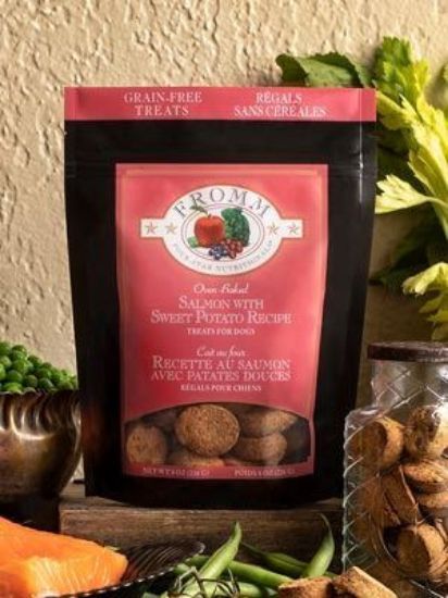 FROMM FOUR STAR SALMON WITH SWEET POTATO RECIPE TREATS FOR DOGS 8OZ