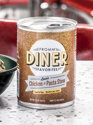 FROMM DINER FAVORITES LOUIES CHICKEN &amp; PASTA STEW DOG FOOD CASE OF 12/ 12.5OZ